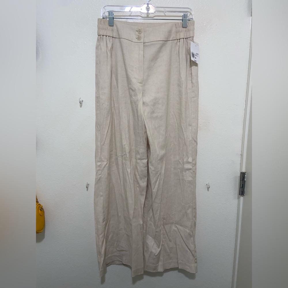 NWT Forever 21 Size Medium Beige Wide-Leg Pants